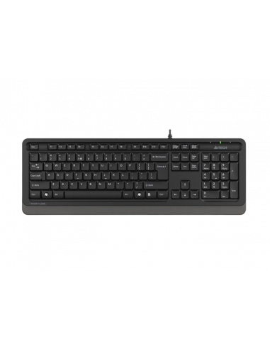 Клавиатуры A4Tech Keyboard A4Tech FK10, Multimedia Hot Keys, Laser Inscribed Keys , Splash Proof, 1.5m, USB, ENRURO, BlackGrey