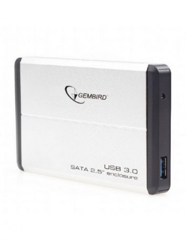 Аксессуары для HDD 2.5, внешние чехлы 2.5 SATA HDD External Case (USB 3.0), Silver, Gembird EE2-U3S-2-S