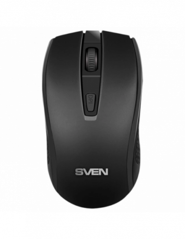 Мыши SVEN Wireless Mouse SVEN RX-220W, Optical, 800-1600 dpi, 4 buttons, Ambidextrous, Black