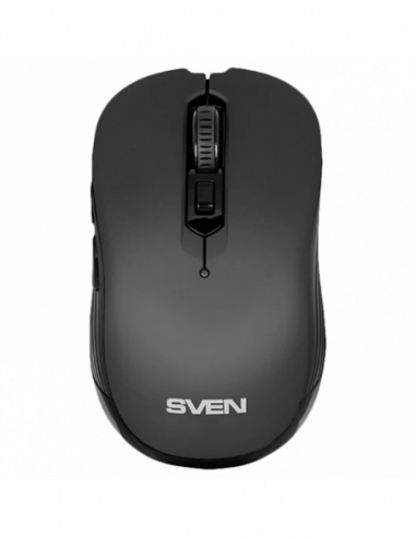 Mouse-uri SVEN Wireless Mouse SVEN RX-560SW, Silent, Optical, 800-1600 dpi, 6 buttons, Ergonomic, 1xAA, Black