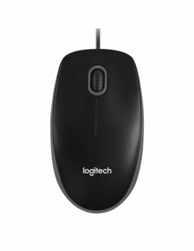 Mouse-uri Logitech Mouse Logitech B100 OEM, Optical, 1000 dpi, 3 buttons, Ambidextrous, Black, USB