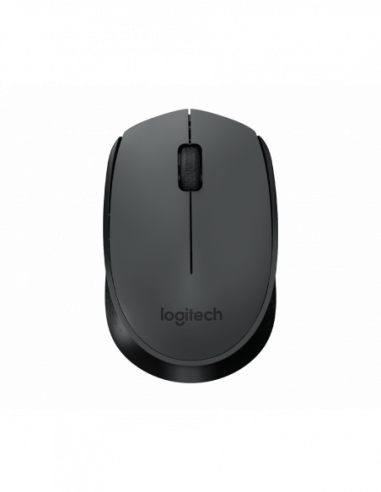 Мыши Logitech Wireless Mouse Logitech M170, 1000 dpi, 3 buttons, Ambidextrous, 1xAA, 2.4Ghz, GreyBlack