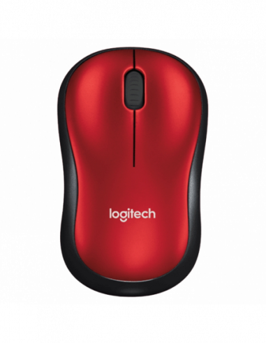 Mouse-uri Logitech Wireless Mouse Logitech M185, Optical, 1000 dpi, 3 buttons, Ambidextrous, 1xAA, Red