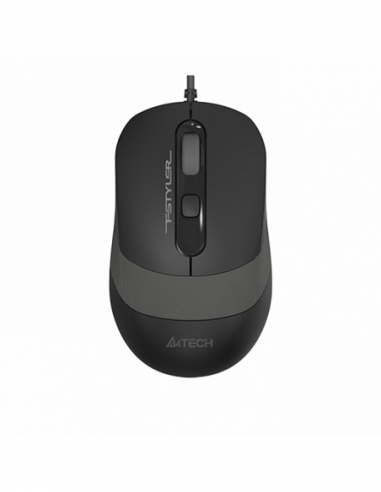 Mouse-uri A4Tech Mouse A4Tech FM10, Optical, 600-1600 dpi, 4 buttons, Ambidextrous, 4-Way Wheel, BlackGrey, USB