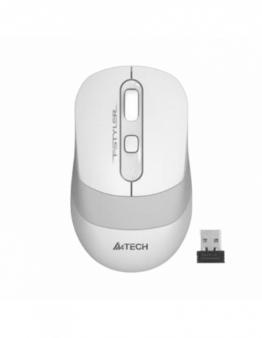 Мыши A4Tech Wireless Mouse A4Tech FG10, Optical, 1000-2000 dpi, 4 buttons, Ambidextrous, 1xAA, WhiteGrey