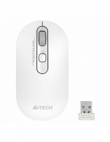 Mouse-uri A4Tech Wireless Mouse A4Tech FG20, Optical, 1000-2000 dpi, 4 buttons, Ambidextrous, 2xAAA, White