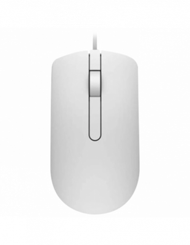 Мыши Dell Mouse Dell MS116, Optical, 1000dpi, 3 buttons, Ambidextrous, White, USB