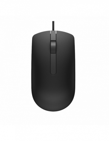 Мыши Dell Mouse Dell MS116, Optical, 1000dpi, 3 buttons, Ambidextrous, Black, USB