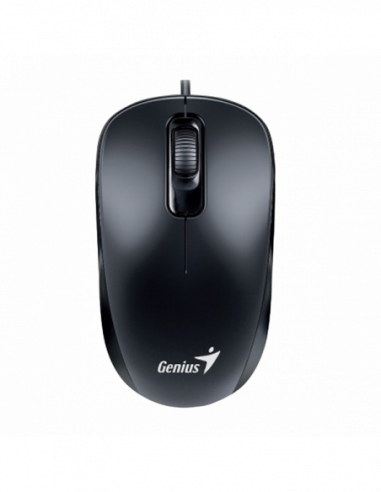 Mouse-uri Genius Mouse Genius DX-110, Optical, 1000 dpi, 3 buttons, Ambidextrous, Black, USB