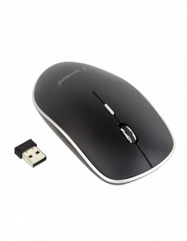 Мыши Gembird Wireless Mouse Gembird MUSW-4BS-01, Optical, 800-1600 dpi, 4 buttons, Ambidextrous Silent 1xAA Black