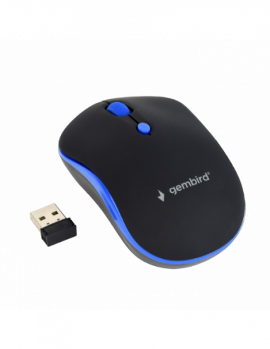 Мыши Gembird Wireless Mouse Gembird MUSW-4B-03-B, Optical, 800-1600 dpi, 4 buttons, Ambidextrous, BlackBlue