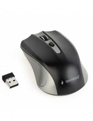 Mouse-uri Gembird Wireless Mouse Gembird MUSW-4B-04-GB Optical 800-1600 dpi 4 buttons, Ambidextrous, 2xAAA, GreyBlack