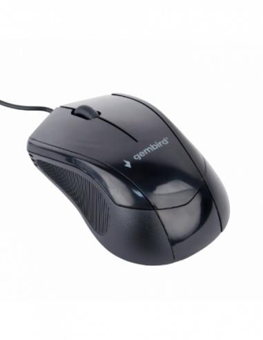 Мыши Gembird Mouse Gembird MUS-3B-02, Optical, 1000 dpi, 3 buttons, Ambidextrous, Black, USB