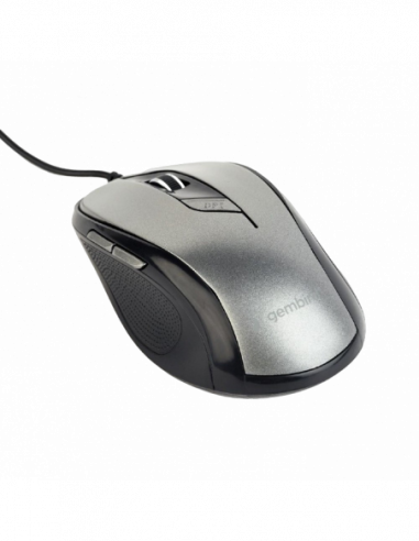 Мыши Gembird Mouse Gembird MUS-6B-01-BG, Optical, 800-1600 dpi, 6 buttons, Ambidextrous, BlackGrey, USB