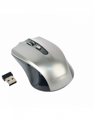 Мыши Gembird Wireless Mouse Gembird MUSW-4B-04-BG Optical 800-1600 dpi 4 buttons, Ambidextrous, 2xAAA, BlackGrey