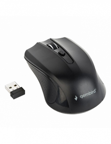 Мыши Gembird Wireless Mouse Gembird MUSW-4B-04, Optical, 800-1600 dpi, 4 buttons, Ambidextrous, 2xAAA, Black
