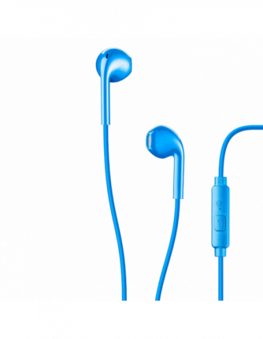 Наушники Cellularline Cellular LIVE EGG-capsule earphone with mic Blue
