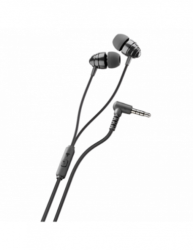 Наушники Cellularline Ploos In-ear earphones with mic Black