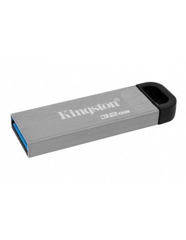 Металл/Высокая скорость/Премиум 32GB USB3.2 Flash Drive Kingston DataTraveler Kyson, Silver, Metal Case, Key Ring (DTKN32GB)