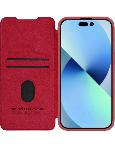 Чехол книжка Nillkin iPhone 15 Pro Max - Qin Pro, Красный