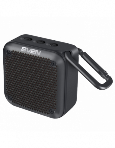 Boxe portabile SVEN Speakers SVEN PS- 88 10w, TWS, IPx7, Black, Bluetooth, microSD, AUX, Mic, 1500mA