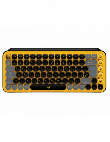 Tastaturi Logitech Wireless Keyboard Logitech POP Keys, Mechanical, Compact design, F- keys, Emoji Keys, 2xAAA, 2.4Ghz+BT, EN, B