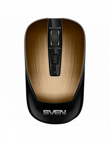 Mouse-uri SVEN Wireless Mouse SVEN RX-380W, Optical, 800-1600 dpi, 6 buttons, Ambidextrous, 1xAA, Bronze