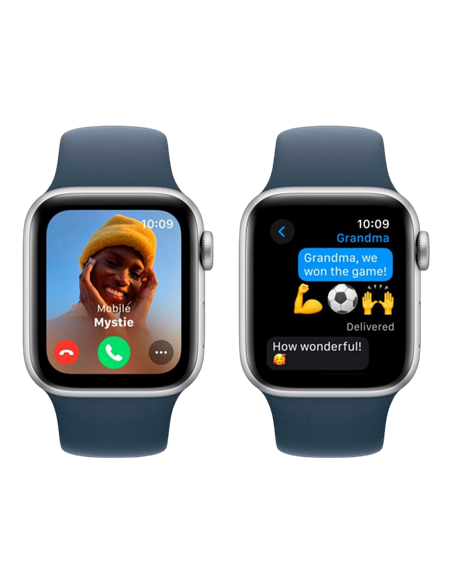 Ceas inteligent Apple Watch SE 2, 44mm, Storm Blue | Silver
