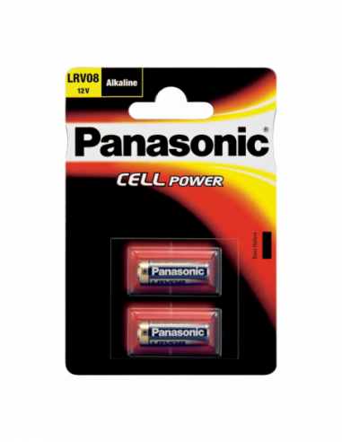 Батарейки C, D, Crona, 4.5, CR - щелочные, литиевые LR08 Panasonic CELL Power 12V, Alkaline, Blister2, LRV08L2BE, (23A, 8LR23)