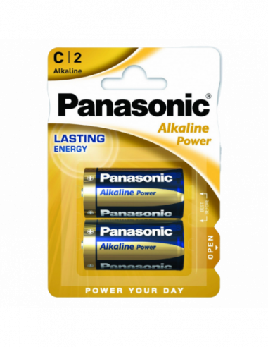 Baterii C, D, Crona, 4.5, CR - alcaline, litiu C size Panasonic ALKALINE Power 1.5V, Alkaline, Blister2, LR14REB2BP