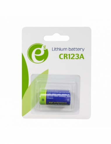 Baterii C, D, Crona, 4.5, CR - alcaline, litiu CR123 Energenie EG-BA-CR123-01 3V, LITHIUM, Blister1