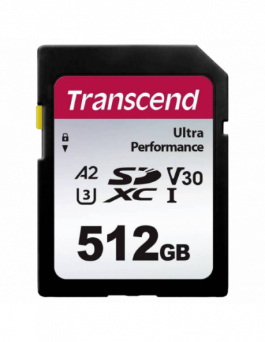 Безопасные цифровые карты 512GB SDXC Card (Class 10) UHS-I, U3, Transcend 340S TS512GSDC340S (RW:16090MBs)