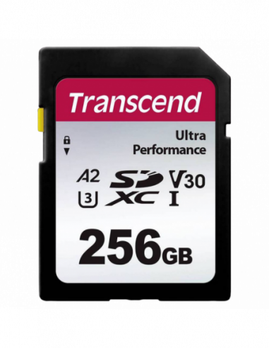 Безопасные цифровые карты 256GB SDXC Card (Class 10) UHS-I, U3, Transcend 340S TS256GSDC340S (RW:16090MBs)