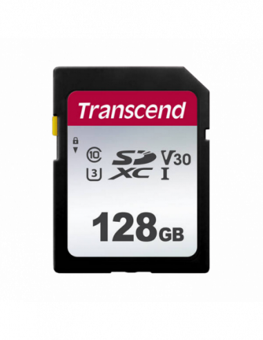 Безопасные цифровые карты 128GB SDXC Card (Class 10) UHS-I, U3, Transcend 340S TS128GSDC340S (RW:16090MBs)
