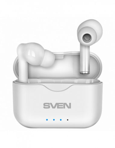 SVEN Bluetooth și TWS True Wireless Earphones SVEN E-701BT, White