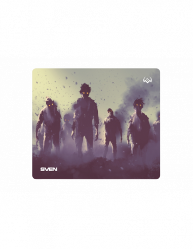 Коврики для игровой мыши Gaming Mouse Pad SVEN MP-G02S Zombie, 230 x 200 x 2mm, Fabric surface, Rubberized base, Picture