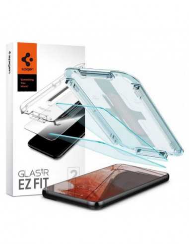 Sticle de protecție Spigen Spigen Samsung S22, EZ FIT, 2pcs, Tempered Glass