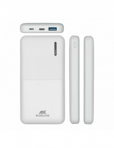 Baterii externe portabile Power Bank Rivacase 10000 mAh QC 3.0PD, VA2531, White
