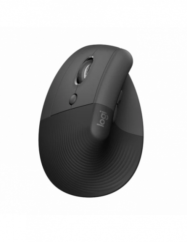 Мыши Logitech Wireless Mouse Logitech Lift Vertical, Optical, 400-4000 dpi, 6 buttons, 1xAA, BT2.4 Ghz, Black