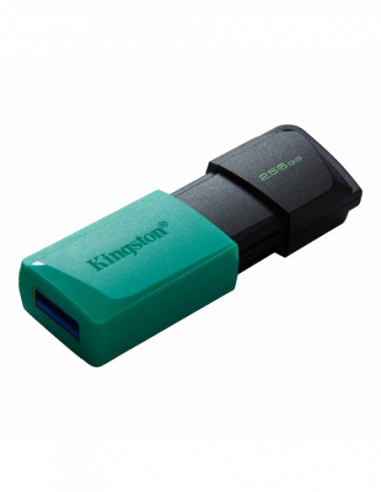 Plastic, fără capac-glisor 256GB USB3.2 Flash Drive Kingston DataTraveler Exodia M (DTXM256GB), Black-Blue, Plastic,Slider Cap