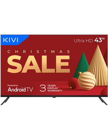 43" QLED SMART Телевизор KIVI 43U770QB, 3840x2160 4K UHD, Android TV, Чёрный