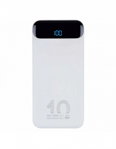 Baterii externe portabile Power Bank Rivacase 10000 mAh QC 3.0PD 20W, VA2540, White