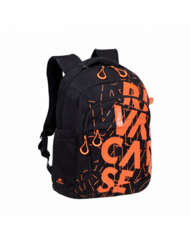 Rivacase Backpack Rivacase 5430, for Laptop 15,6 amp- City bags, BlackOrange
