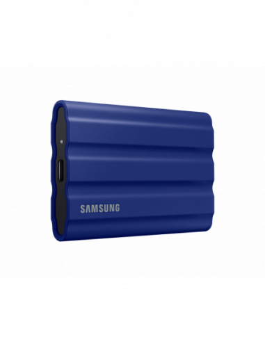 USB3.0 Внешний портативный SSD 2.0TB Samsung Portable SSD T7 Shield Blue, USB-C 3.1 (88x59x13mm, 98g,RW:10501000MBs, IP65)