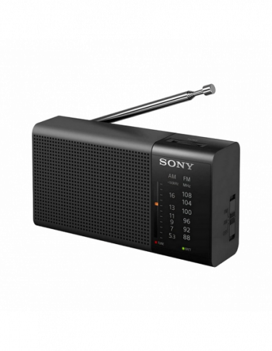 Портативный колонки с радиочасами SONY ICF-P37, Portable Radio,Black