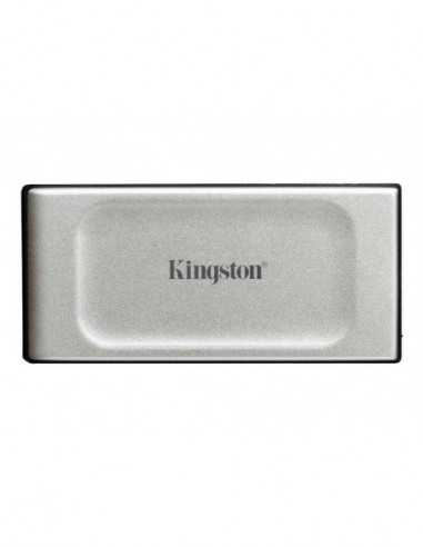 USB3.0 Внешний портативный SSD 1.0TB Kingston Portable SSD XS2000 Silver, USB-C 3.2 (69.5x32.6x13.5mm, 28.9g, RW:2K2K MBs)