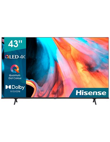 43" QLED SMART Телевизор Hisense 43E7NQ, 3840x2160 4K UHD, VIDAA U7.0, Чёрный