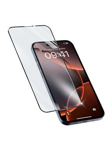 Защитное стекло Cellularline Impact Glass Capsule - iPhone 16 Pro Max, Чёрный