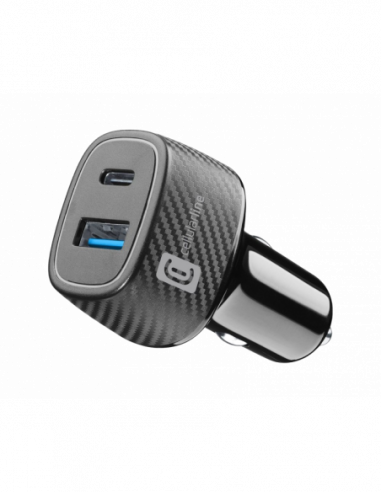 Зарядные устройства автомобильные Car Charger Cellular,Dual Kit 18W+ PD 30W, Black
