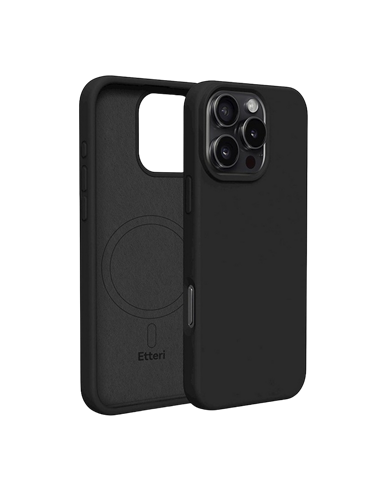 Husă Etteri Silicone Mag case pentru iPhone 16 Pro, Negru